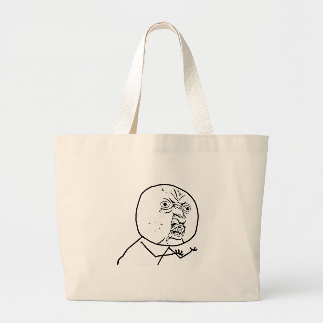 Y U NEIN?? JUMBO STOFFBEUTEL (Vorne)