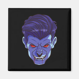 Y Vampire Halloween Monster Face Beängstigend Fang Magnet