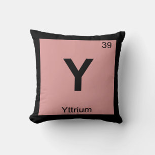 Y - Yttrium Chemie Periodensystem Symbol Kissen