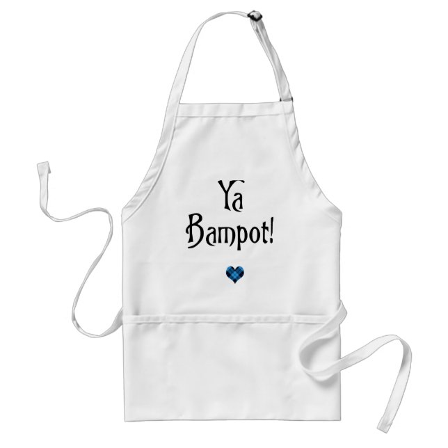 Ya Bampot lustig Scottish Banter Patter Slang Schürze (Vorne)