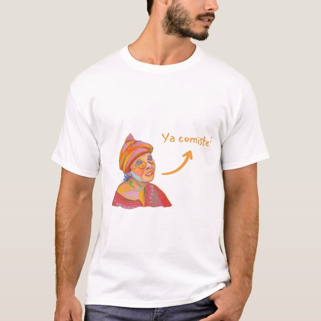 Ya Comiste? Cartoon Abuela Hispanic T-Shirt (Vorderseite)