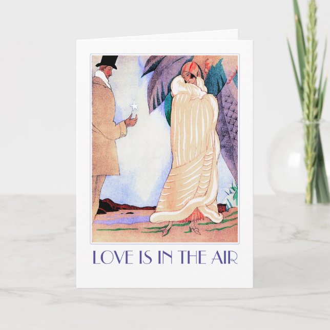 Y'a de l'amour dans l'air . Carte Art Déco Saint V (Devant)