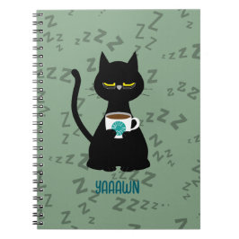 YAAAWN Schläfriges Katzenbuch Notizblock