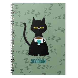 YAAAWN Schläfriges Katzenbuch Notizblock