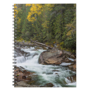 Yaak Wasserfälle im Herbst im Kootenai National Notizblock
