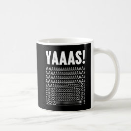 Yaas White Typografy Custom Background Color Kaffeetasse