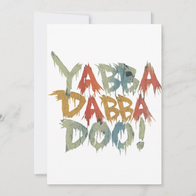 Yabba dabba doo! einladung (Vorderseite)