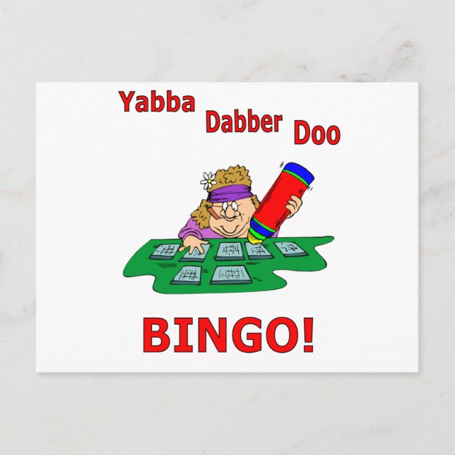 Yabba Dabber Doo - BINGO Postkarte (Vorderseite)