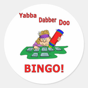 Yabba Dabber Doo - BINGO Runder Aufkleber