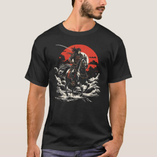 Yabusame Horseback Archery Japanese Samurai Warrio T-Shirt