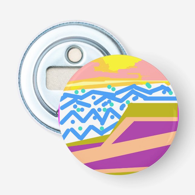 Yacht auf rosa flaschenöffner (Vorderseite)