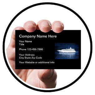 Yacht Boot Nautical Thema Visitenkarte