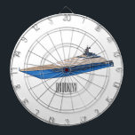 Yacht-Cartoon Dartscheibe<br><div class="desc">Yacht-Cartoon</div>