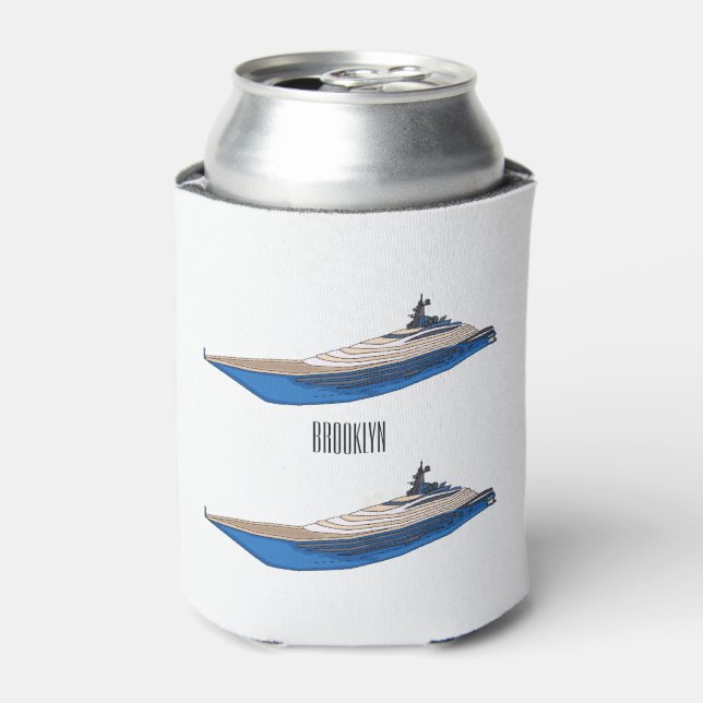 Yacht-Cartoon Dosenkühler (Kanne Vorderseite)