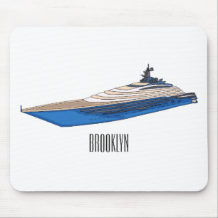 Yacht-Cartoon Mousepad