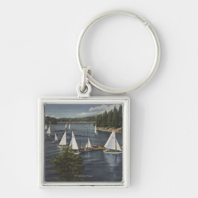 Yacht Club, Sailboat Race Schlüsselanhänger (Vorne)