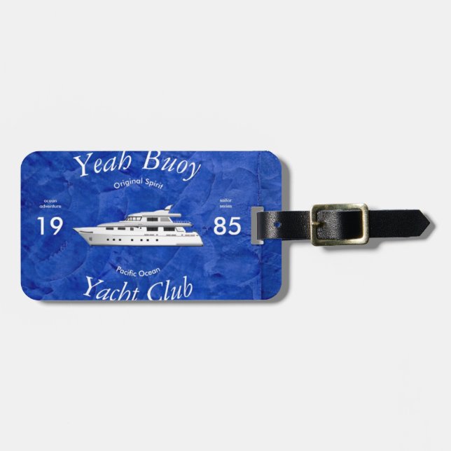 Yacht Club Yeah Buoy Gepäckanhänger (Vorderseite horizontal)
