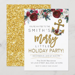 Yacht Holiday Party Schöne Weihnachten Einladung