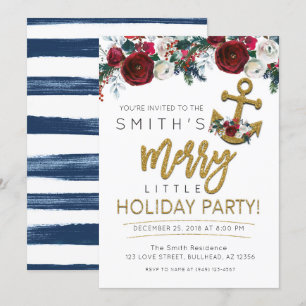 Yacht Holiday Party Schöne Weihnachten Einladung