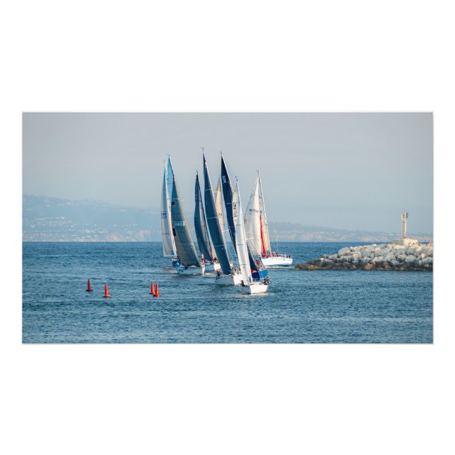 Yacht Race - Marina Del Rey, CA Fotodruck (Vorne)