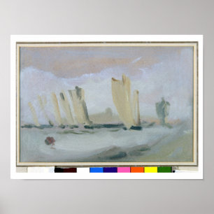 Yacht Racing auf dem Solent, zuvor zugeordnet Poster