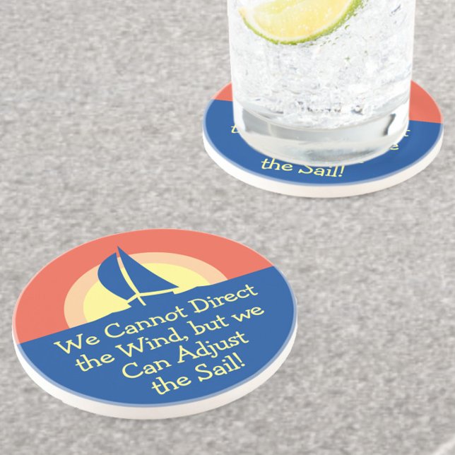 Yacht Racing mit Sonnenuntergang Getränkeuntersetzer (Von Creator hochgeladen)