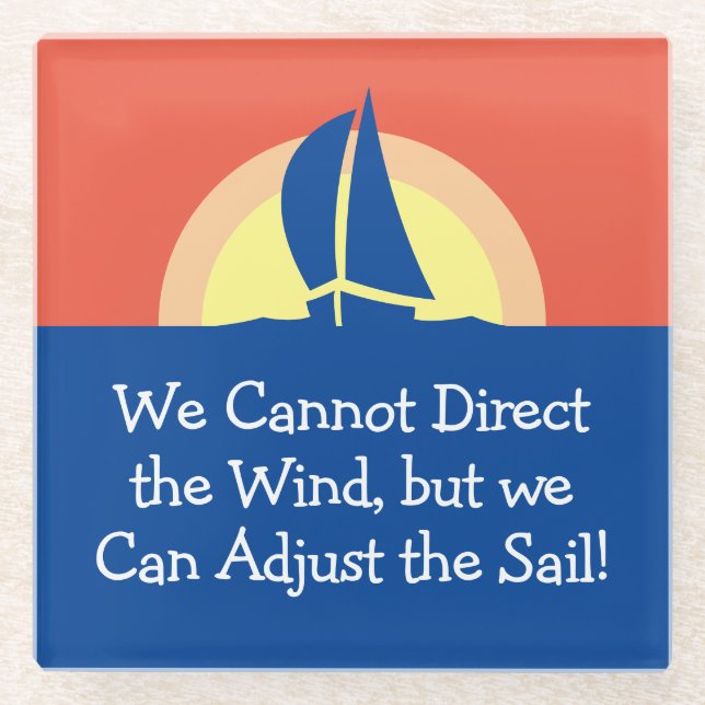 Yacht Racing mit Sonnenuntergang Glasuntersetzer (Vorderseite)