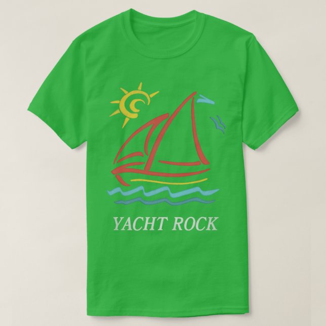 Yacht Rock 80er Design T-Shirt (Design vorne)