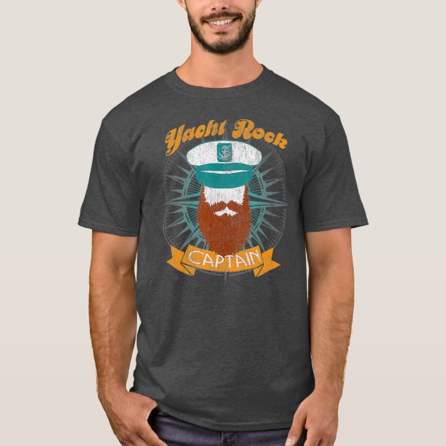 Yacht Rock Captain Party Boat Drinks T-Shirt (Vorderseite)