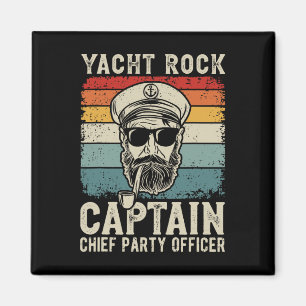 Yacht Rock Captain Pontoon Boot Party Sailor Boati Magnet