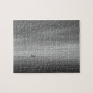Yacht sur l'eau calme Puzzle photo noir et blanc