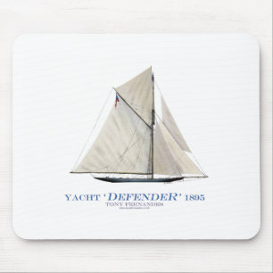 Yacht Verteidiger 1895 Mousepad