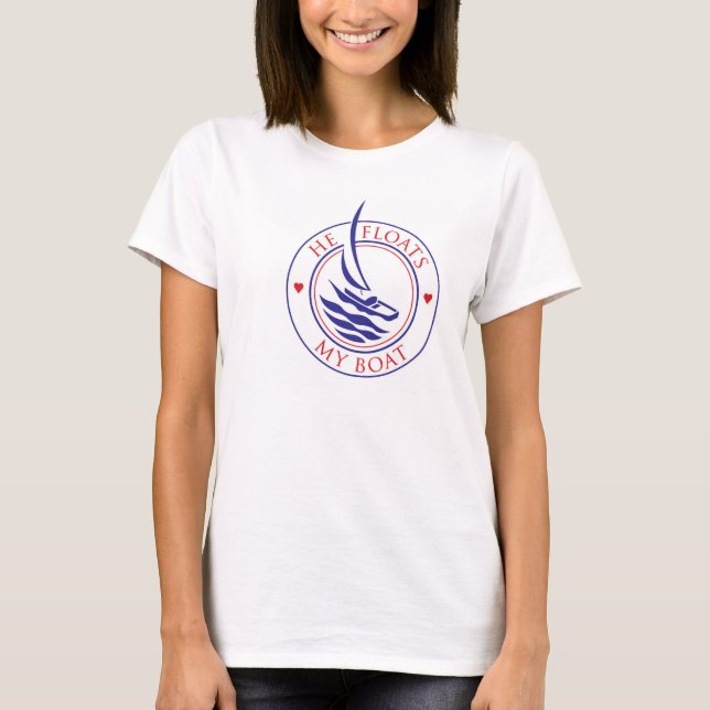 YachTees_He flotte mon T-shirt de bateau (Devant)