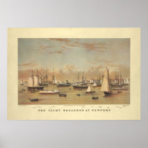 Yachten in Newport Poster