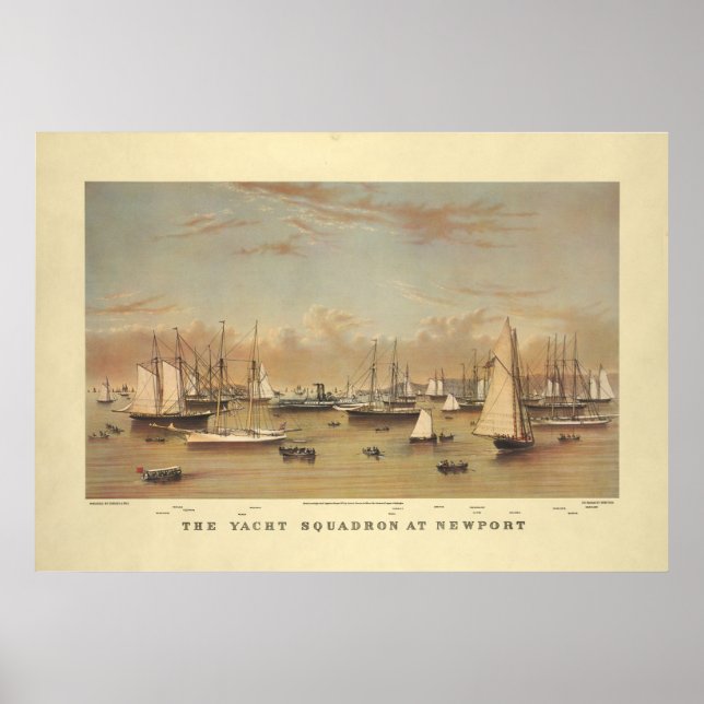 Yachten in Newport Poster (Vorne)