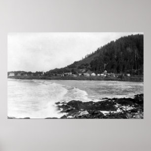 Yachten, Stadtansicht von Oregon und Meeresfotogra Poster
