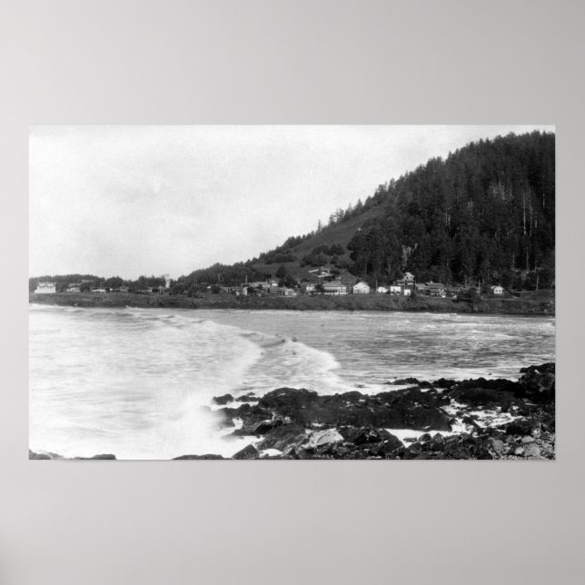 Yachten, Stadtansicht von Oregon und Meeresfotogra Poster (Vorne)