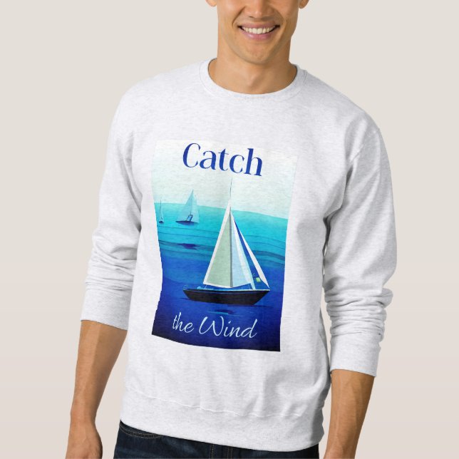 Yachten unter Segeln, Windfang Sweatshirt (Vorderseite)