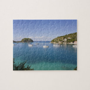 Yachten vor Anker, Lakka, Paxos, Griechenland