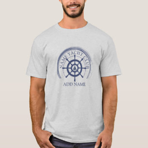 Yachthafen Blue Nautic Anchor Name T-Shirt