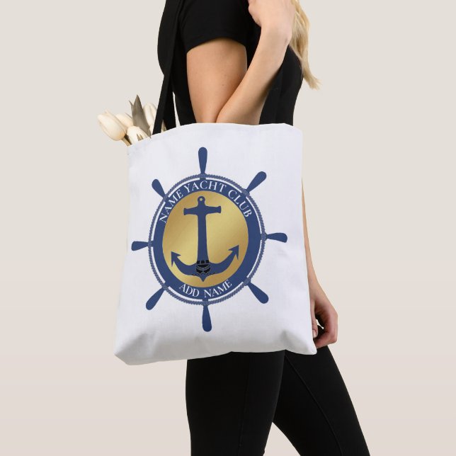 Yachthafen Blue Nautic Anchor Name Tasche (Von Nahem)