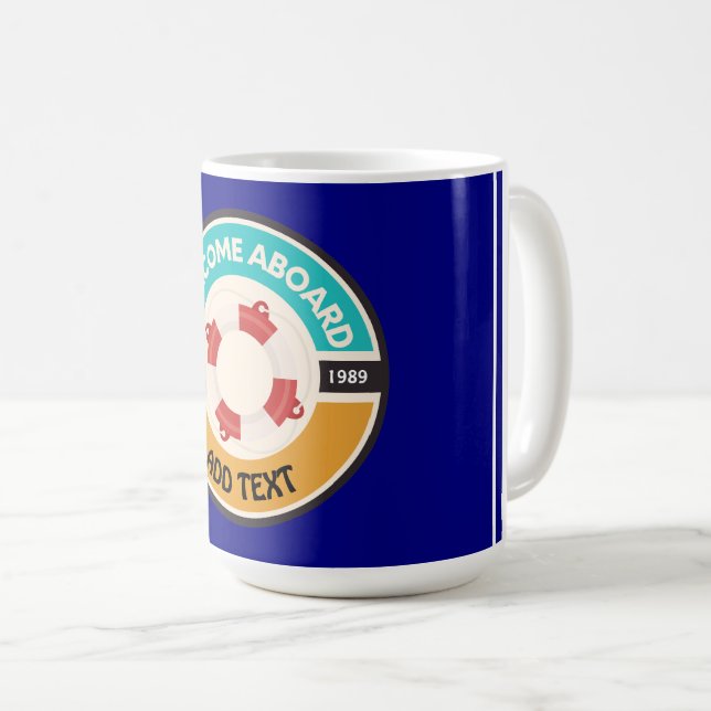 Yachthafen der Blue Marine Nautical Anchor Kaffeetasse (VorderseiteRechts)