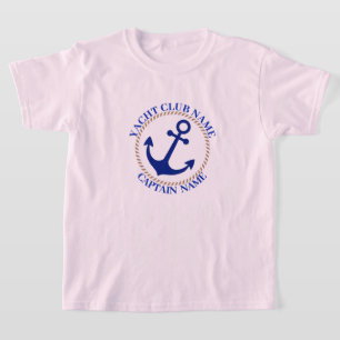 Yachthafen der Blue Marine Nautical Anchor T-Shirt