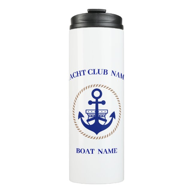 Yachthafen der Blue Marine Nautical Anchor Thermosbecher (Vorderseite)