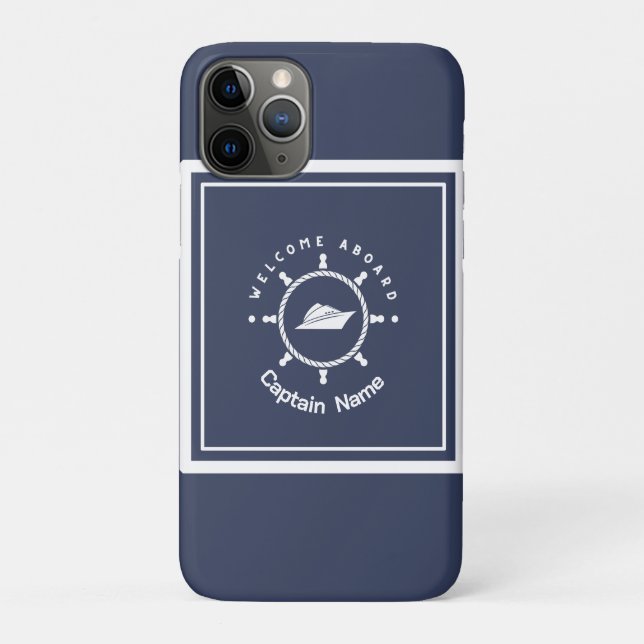 Yachthafen der Blue Navy Anchor Case-Mate iPhone Hülle (Rückseite)