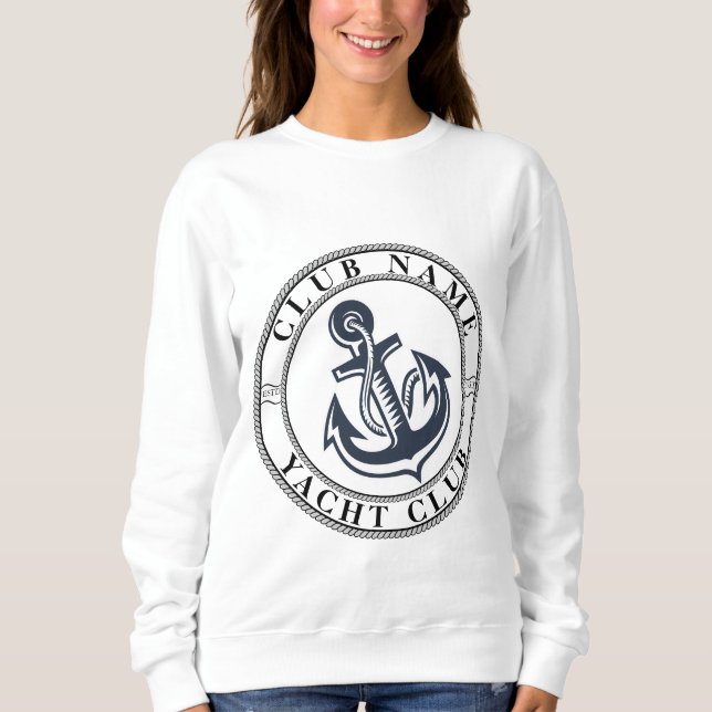 Yachthafen der Blue Navy Anchor Sweatshirt (Vorderseite)