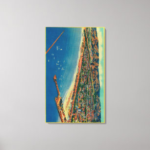 Yachthafen, Palisades und Santa Monica Leinwanddruck