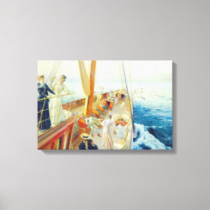 Yachting im Mittelmeer (von J.L. Stewart) Leinwanddruck