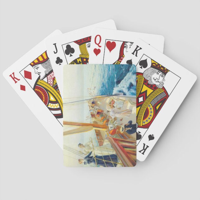 Yachting im Mittelmeer (von J.L. Stewart) Spielkarten (Rückseite)