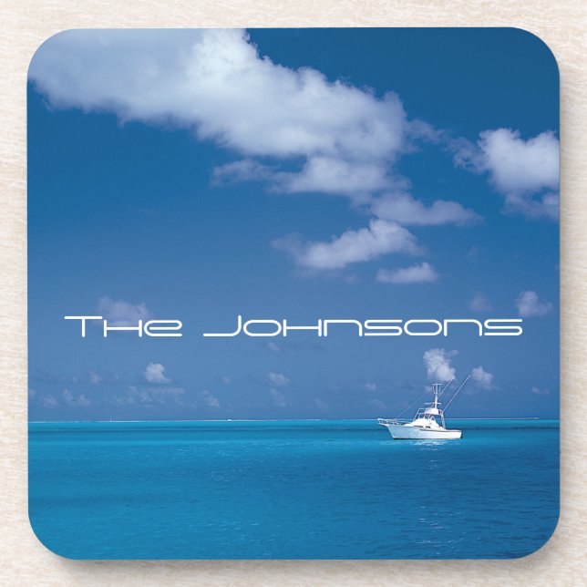 Yachting in Blue Getränkeuntersetzer (Vorderseite)